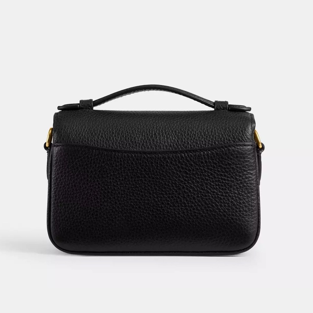 Coach Cassie Crossbody Bag 17 with 2 Straps in Brass/Black Pebble Leather NWT - Picture 8 of 16